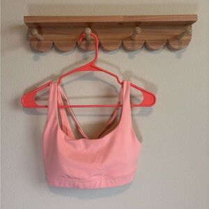 Athleta Light Pink Scoop-Back Sports Bra